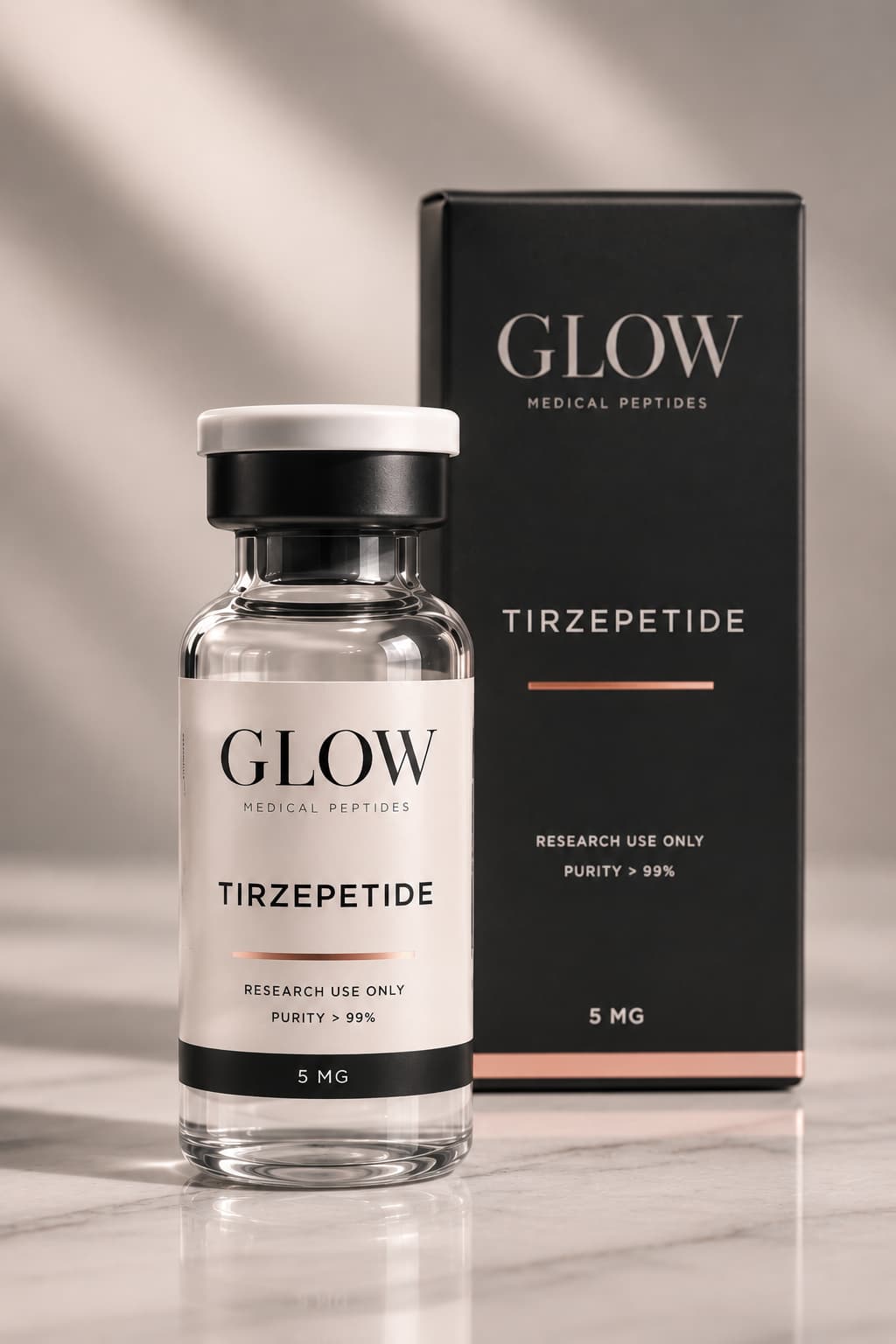 Glow Tirzepatide protocol — clinical still life